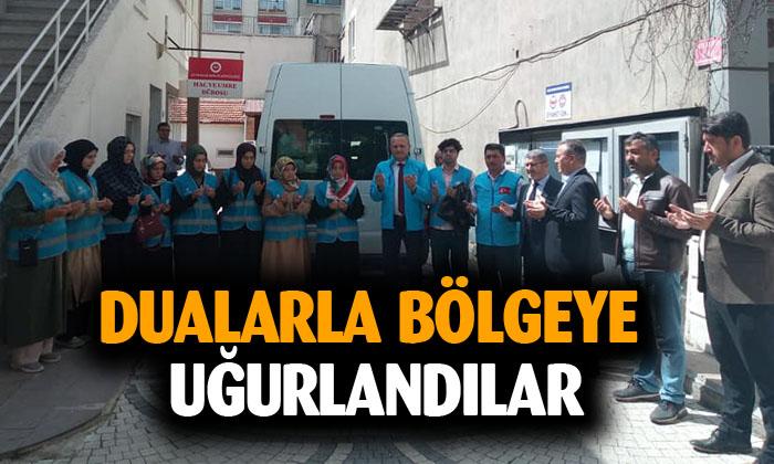 Afyonkarahisar’dan dualarla bölgeye uğurlandılar