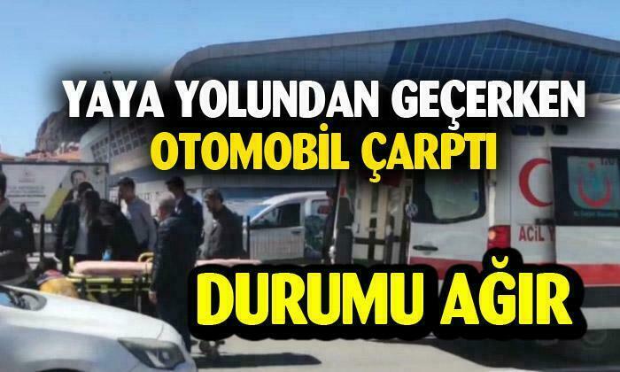Afyonkarahisar’da yaya yolundan geçen geç kıza otomobil çarptı