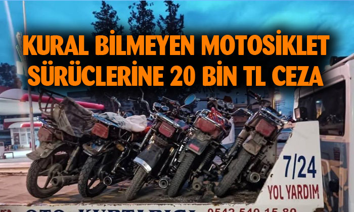 Afyonkarahisar’da kurul bilmeyen motosiklet sürücülerine ceza yağdı