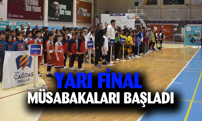 Afyonkarahisar’da yarı final basketbol müsabakaları başladı