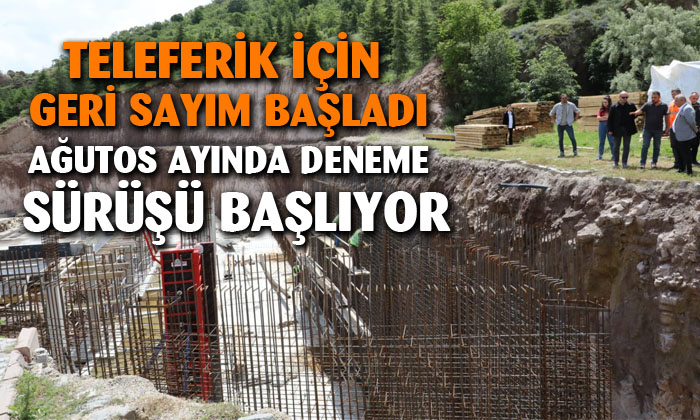 Afyon’da teleferik inşaatı devam ediyor
