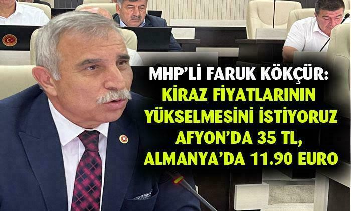 Kiraz Afyonkarahisar’da 35 TL, Almanya’da 11,90 euro