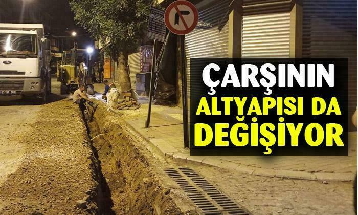 O çarşının alt yapısı da değişiyor