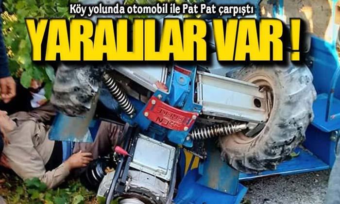 Patpat ile minibüsün çarpıştığı kazada 4 kişi yaralandı