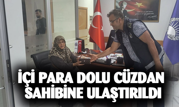 Afyon’da içi para dolu bulunan cüzdan sahibine ulaştırıldı
