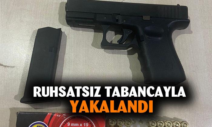 Ruhsatsız tabancayla yakalandı