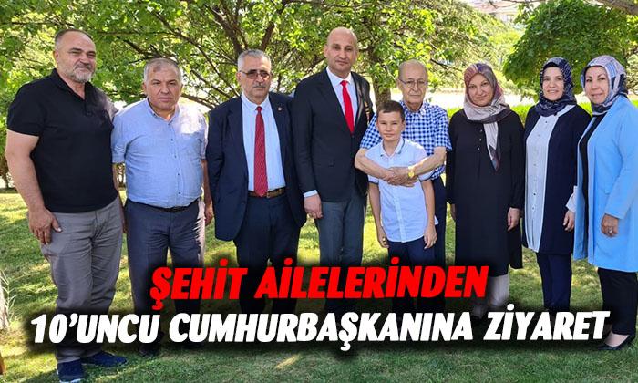 Afyonlu şehit aileleri ve gazilerden 10’uncu Cumhurbaşkanına ziyaret