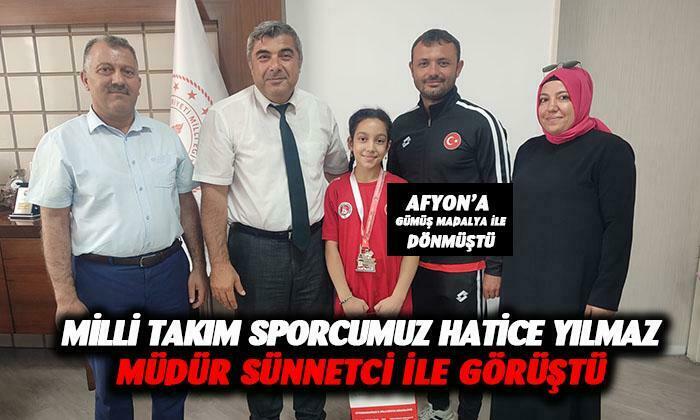 Milli Takım sporcusu Yılmaz’dan Müdür Süünetci’ye ziyaret