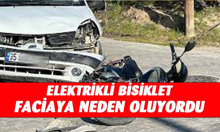 Afyon’da elektrikli bisiklet kazası
