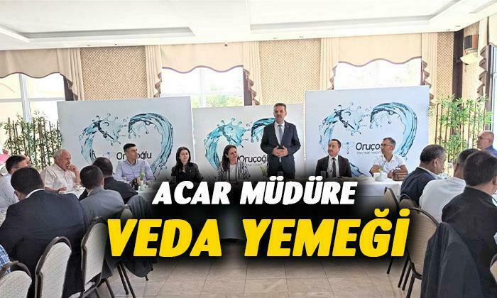 Müdür İbrahim Acar’a veda yemeği