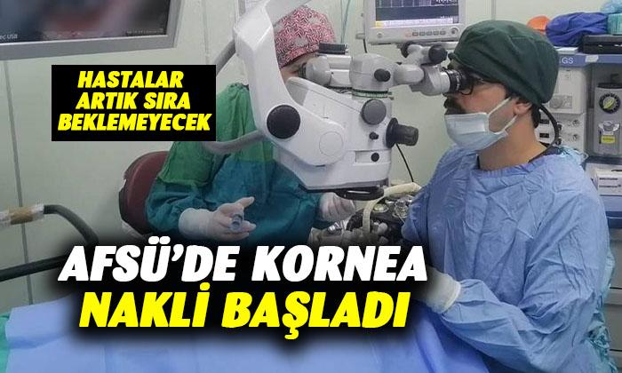 AFSÜ’de ilk kornea nakli ameliyatları başarıyla uygulandı