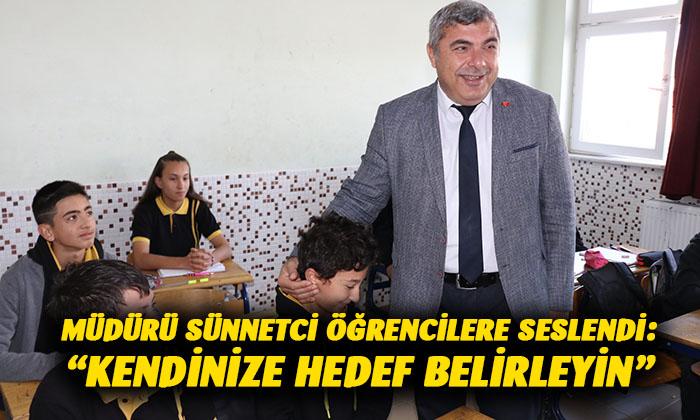 Müdür Sünnetci öğrencilere seslendi:  “Kendinize hedef belirleyin”