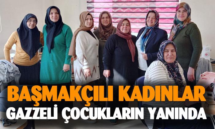 Başmakçı halkı Gazzeli çocukların yanında