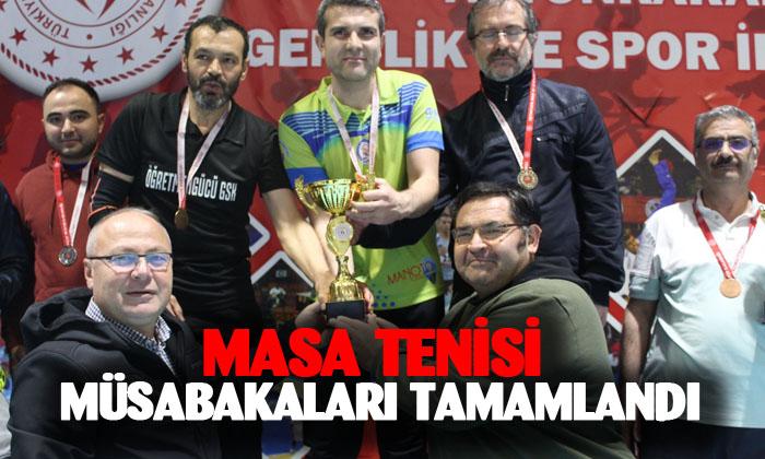BÜYÜKLER MASA TENİSİ MÜSABAKALARI TAMAMLANDI