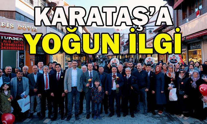 Beytullah Karataş uzun çarşı’da coşkuyla karşılandı