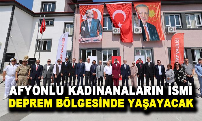 Afyonkarahisarlıların deprem bölgesine kazandırdığı Kadınana İlkokulu açıldı