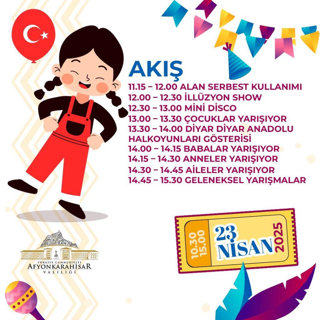 Afyonkarahisar’da 23 Nisan Coşkusu: Çocuk Şenliği Düzenleniyor