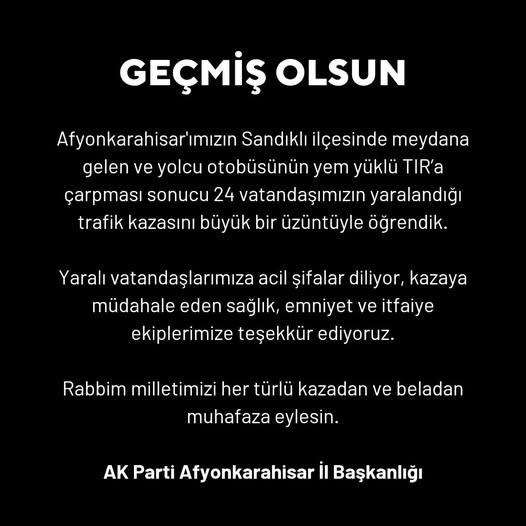 Afyonkarahisar’da Otobüs ve TIR Çarpıştı: 24 Yaralı