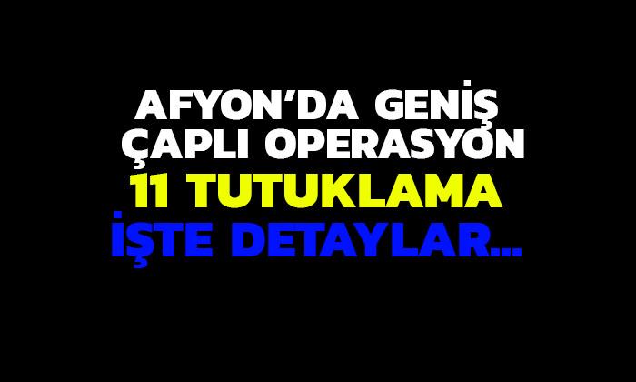 Afyon Emniyetten Geniş Çaplı Operasyon