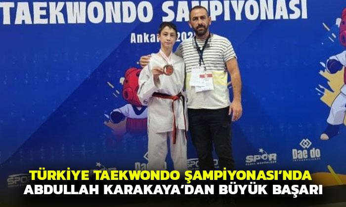 Türkiye Taekwondo Şampiyonası’nda Abdullah Karakaya’dan büyük başarı